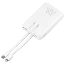 Altitude Verve Power Bank Solid White Cables